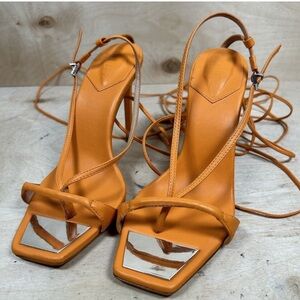 Schultz Heels. New. Never worn Excellent Condition. , color is trendy.